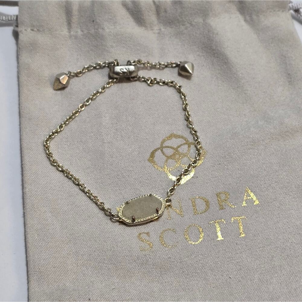 KENDRA SCOTT Elaina Drusy Slide‎ Adjustable Gold Bracelet